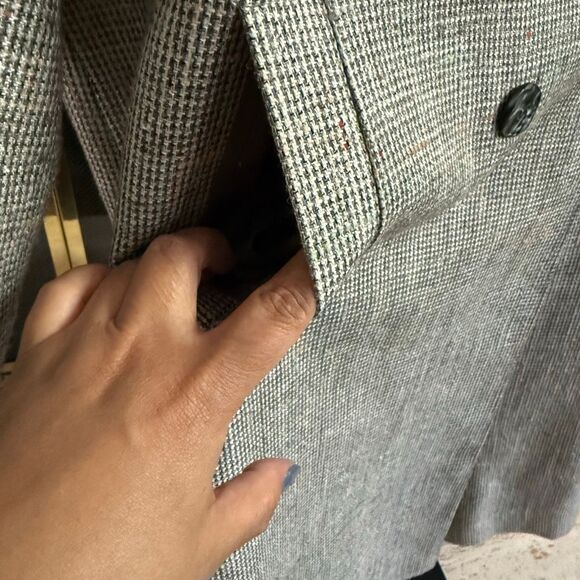 Vintage 80s Bert Newman women’s petite double breasted rainbow tweed coat - Picture 6 of 15